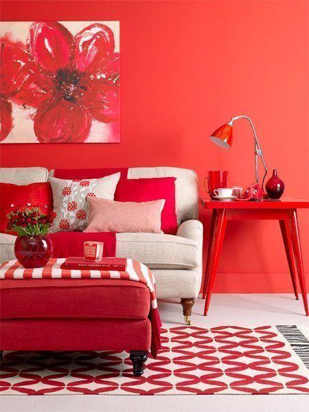 decoración de salas en rojo
