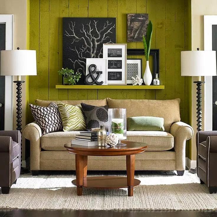 7 ideas de decoración de salas en verde