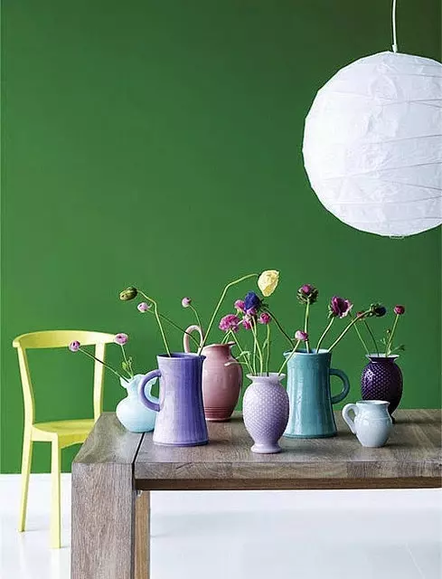 7 ideas de decoración de salas en verde