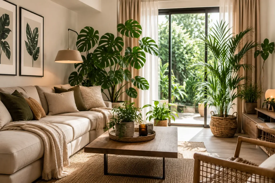 Plantas para salones modernos que combinan a la perfección con esta decoración